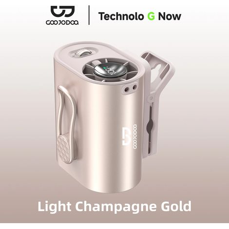 Ventilateur de taille (Or Champagne) 3600 mAh, vitesse du vent 11 m/s, autonomie de 9 heures, orientation à 360°