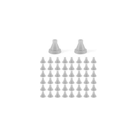 Lot de 50 buses de rechange pour pommeau de douche, trou de pulvérisation, buse en silicone, pour réparation de pommeau de douche à effet pluie, pour trou de 4 mm de diamètre (gris) (1/5)