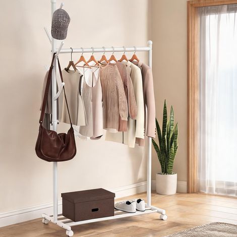 Porte-manteau bianco en metallo 86 x 43 x 171 cm (1/5)