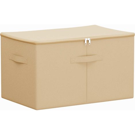 vidaXL Storage Box Cream 55 x 35 x 32 cm Non-woven fabric