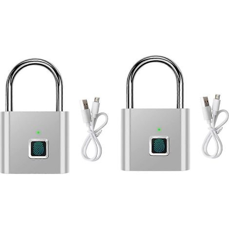 Cadenas antivol à chargement USB et empreinte digitale pour casier, sac à dos, etc. (1/4)