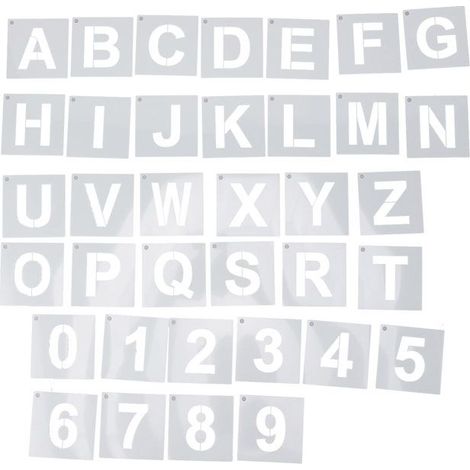 Ensemble de Pochoirs de Lettres et de Chiffres, Moule de Modèle ABS pour (1/4)
