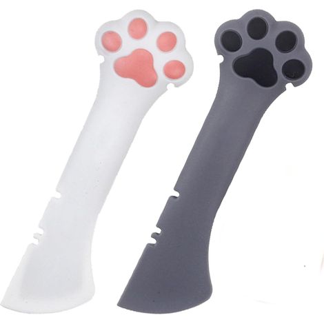 Cuillère À Nourriture Pour Chat - Ouvre-Boîtes En Silicone - Multifonctionnel - 13 Cm - Lot De 2 Pièces (1/5)