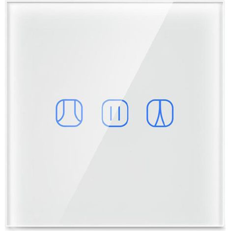 Commutateur de rideau WiFi, commutateur de panneau tactile de mur-rideau intelligent Wi-Fi, avec forme compacte pour la maison, commutateur de rideau de commande vocale de bureau (1/4)