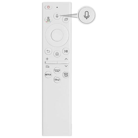 Télécommande de remplacement pour téléviseur Samsung Frame (2016-2025) avec fonction vocale (blanche) (1/5)