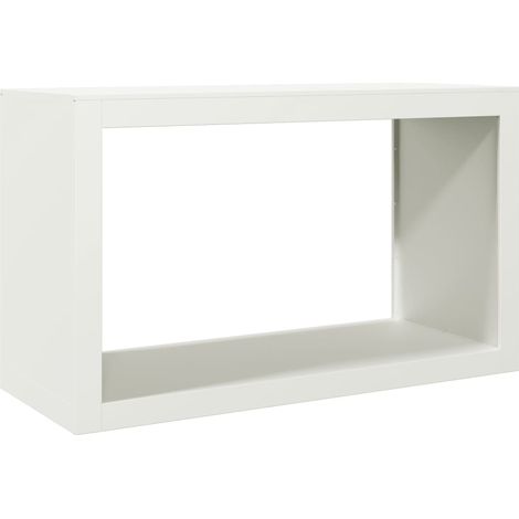Maison Exclusive - Leñero de acero blanco 100x40x60 cm