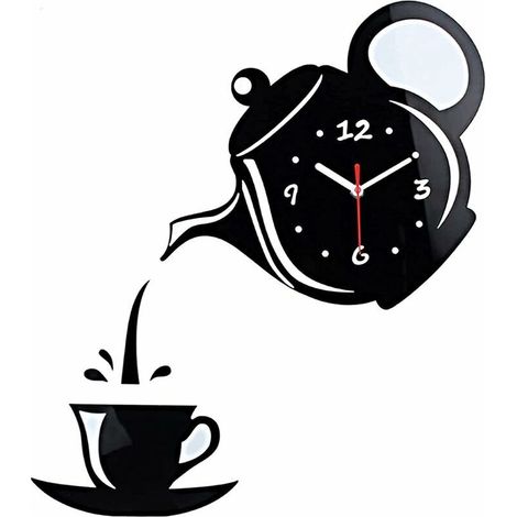 Orologio da parete 3D, orologi da parete per bar, adesivo a specchio 3D per la decorazione della casa, orologio da parete silenzioso (non richiede batterie), design moderno fai da te (1/4)