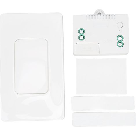 Interrupteur Lumière Sans Fil 1 Gang Auto-Alimenté AC 110‑230V Télécommonde Intelligent Kit Récepteur Murale (1/5)
