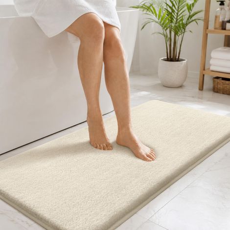 Tapis de bain antidérapant 50 x 120 cm - En microfibre (1/5)