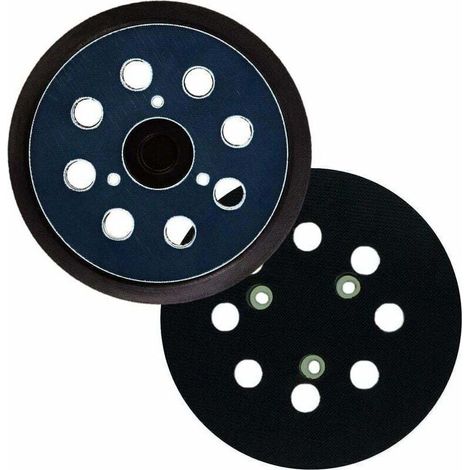 2 Lot de 2 patins abrasifs pour ponceuse orbitale 8 trous 125 mm Compatible avec Makita M9204 BO5030 BO5031 DBO180Z BO8041 DBO180RMJ BO5041 BO5010 BO50111 BO5012.--TRIMEC