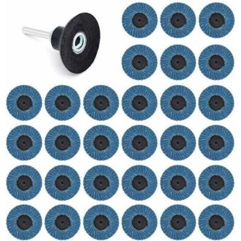 31 Pcs 2 Pouces 50mm Disques Abrasifs Disques Lamelles 40 Grit 60 Grit 80 Grit,