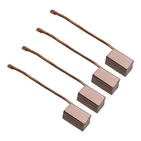 Pairs of Carbon Brushes Motor 10 x 6 x 6 mm Copper Container for Windscreen Wiper Fan Car (1/5)
