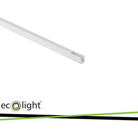 NW02 PROFILO BIANCO DA SUPERFIE + PARALUME OPALINO 2MT (1/3)