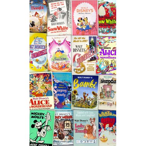 Poster géant intissé Film rétro Disney 120x200cm (1/3)