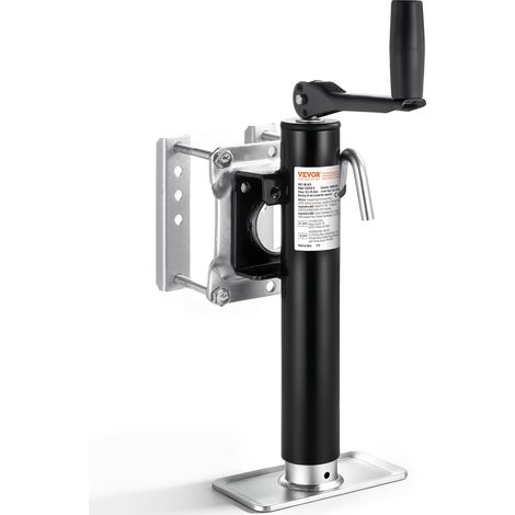 VEVOR Cric per Rimorchio, Capacità di Carico Dinamico 907 kg Martinetto Girevole per Carichi Pesanti con Bulloni, Cavalletto per Rimorchio con Sollevamento 254 mm con Maniglia per Rimorchio per Camper (1/5)