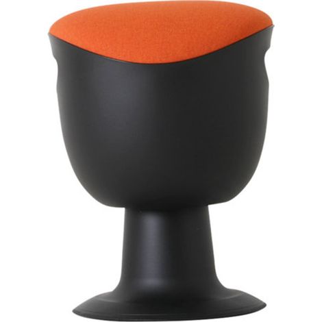 Tabouret pivotant multiposition STIER avec pied à disque, hauteur d'assise 465-585 mm, rembourrage orange (1/5)