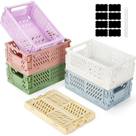 Lot de 6 boîtes de rangement pliantes (15 x 10 x 5,8 cm) (1/5)