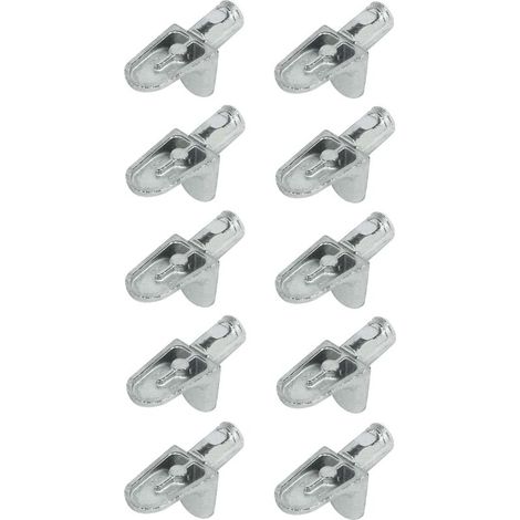 10x taquet acier équerre à tenon 5mm meuble étagère placard plateau armoire support fixation