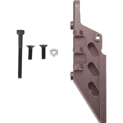 Support de montage arrière 4 liens en alliage d'aluminium pour AXIAL AX90056 Jeep Wrangler - Pièce RC (Gris Titane) (1/5)