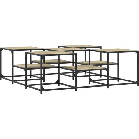 Maison Exclusive - Couchtisch Sonoma-Eiche 121x121x40 cm Holzwerk