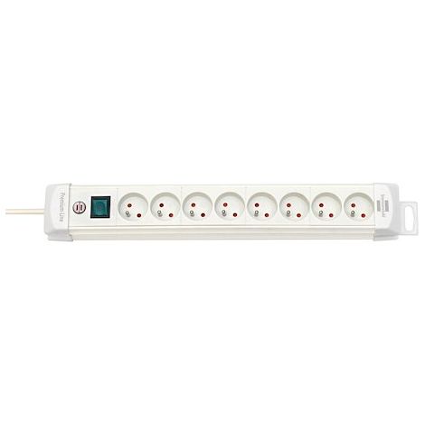 Multiprise Premium Plus avec interrupteur à voyant lumineux - H05VV-F 3G1,5 8 PRISES / 3m - Blanc