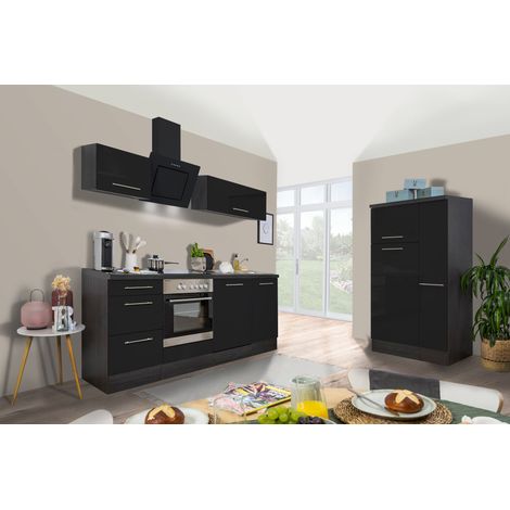 Cuisine Kitchenette Chêne Noir Amanda 310 cm Respekta Premium