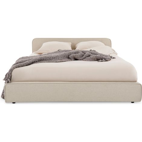 Lit double BELARTI Beige 140x190 cm