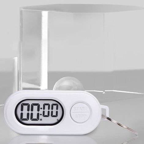 Minuteur Chronomètre - Affichage LCD Numérique - Compte à Rebours Portatif pour Cuisine Bureau Atelier - 1 Pièce (1/5)