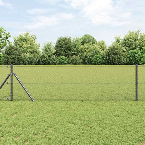 vidaXL Bodenmontierter Sechseckzaun 10 x 0,6 m PVC-beschichteter Stahl (1/5)