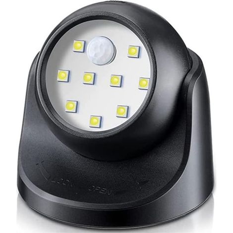 LED-Sicherheitsstrahler mit PIR-Bewegungsmelder, drahtlose Außenbeleuchtung, batteriebetriebene Außenbeleuchtung (Batterien nicht im Lieferumfang enthalten).