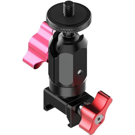 360° omnidirektionaler 17-mm-Kugelkopf, Schwenkplatte, verschiebbare NATO-Halterung, 1/4"-Gewinde, Schnellverschluss für Mikrofon-/Kamerakäfig (1/5)