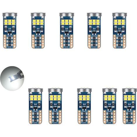 10 lampadine LED W5W T10 194 6500K (bianche), lampadina LED T10, Canbus senza errori, DC12V, 396LM, chip 18SMD 2016, 168 lampadine LED, design non polarizzato, illuminazione interna auto, plafoniera (1/5)