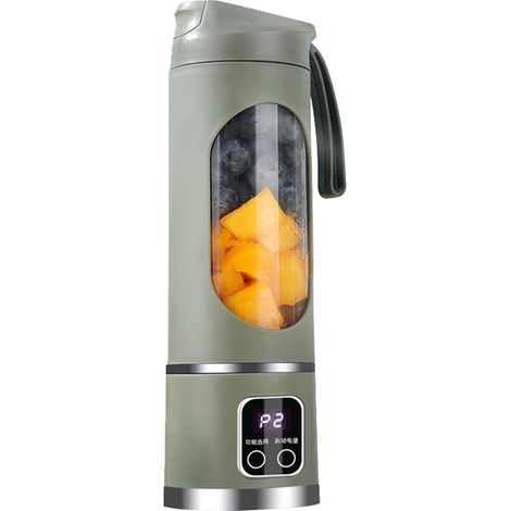 (Vert) Mixeur portable, hachoir à fruits, acier inoxydable, 450 ml (1/5)
