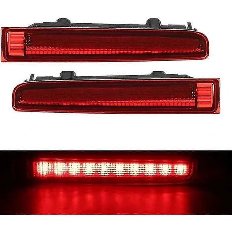 Set di due pezzi per terza luce di stop/luce di stop posteriore a doppia porta/luce di stop montata in alto, adatto per modelli T5/T6, modelli 2003-2016, rosso. (1/5)