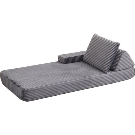 Modulares Sofa grau 211,5 cm aus Stoff mit dreieckiger Rückenlehne MODENUIT (1/5)