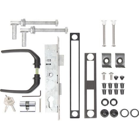 ALBERTS Zubehör-Set für Wellengitter-Tore bis 1500mm Höhe, anthr.7016 (1/3)