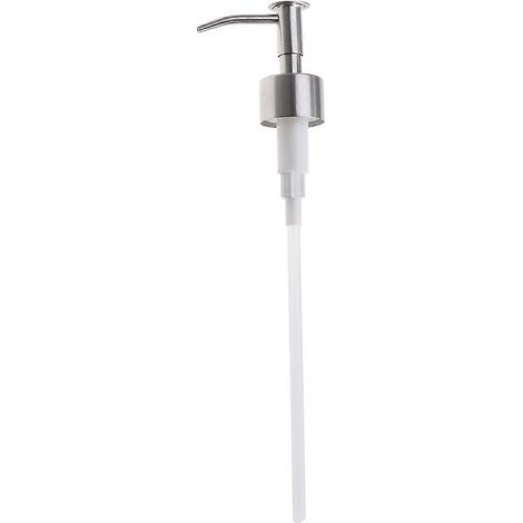 Rostfreie Edelstahl-Seifenspenderdeckel, Pumpeinsatz für Lotionspenderflaschen – 24,00 x 6,30 x 3,00 cm – Silber (1/3)