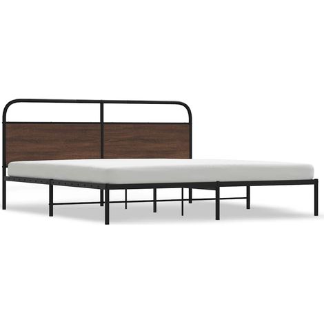 Lit Double - Lit Contemporain - Cadre de lit en métal chêne marron 180x200 cm fr28682 (1/5)
