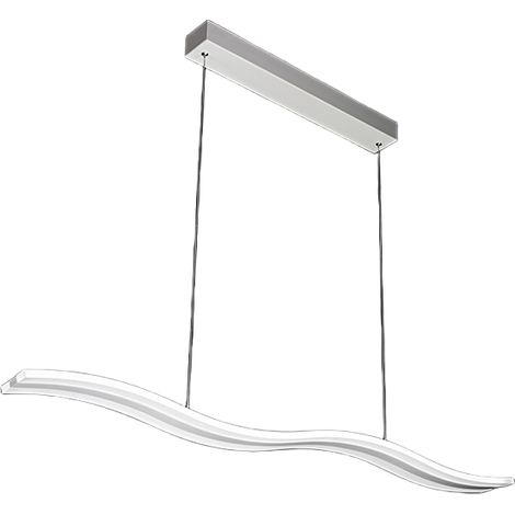 Suspension Led 48W En Métal Blanc, Technologie Cct Sélectionnable 3000K-4000K-6000K Avec Fonction Dimmable, Design Moderne - Marque Perenz (1/4)