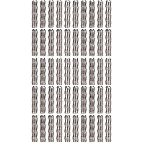 Assortiment de 50 vis sans tête en acier inoxydable A2-70 M3x12 (1/4)