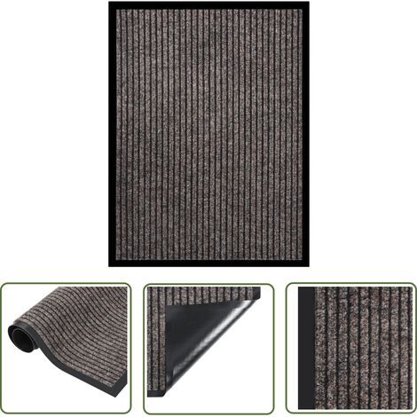 The Living Store Paillasson rayé Beige 60x80 cm - Tapis D'entrée - Paillasson - Porte D'entrée - Décoration Intérieur - Accessoires Déco (1/5)