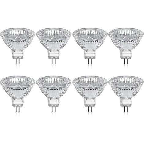 GU5.3 MR16 35W 12V 2800K warmweiße Halogenlampe, dimmbar, 400 lm, 2-Pin-Sockel, Glas, 8er-Packung (1/5)
