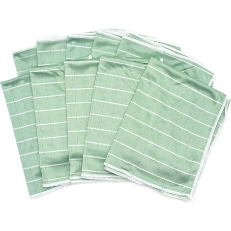 Lot de 10 Chiffons microfibres en bambou 40x50cm , nettoie toutes les surfaces sans trace