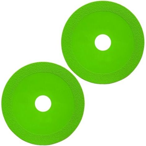 2 Pièces Disque Diamant 125 mm, Disque à Tronçonner Verre, Disque de Coupe pour Meuleuse d'angle pour Porcelaine, Verre, Jade, Bouteilles de Vin (Ø 22,23 mm Vert) (Vert-2PCS-125MM) (1/5)