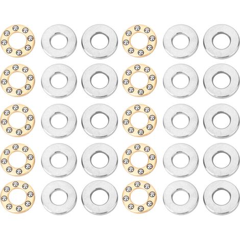 Set di 10 cuscinetti reggispinta a sfere miniaturizzati piatti in acciaio ad alta precisione (F4-9M 4x9x4mm) (1/5)