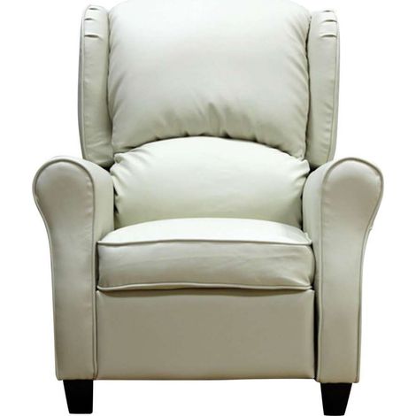Poltrona Della Nonna Reclinabile in Ecopelle Crema - Comfort e Stile (1/3)