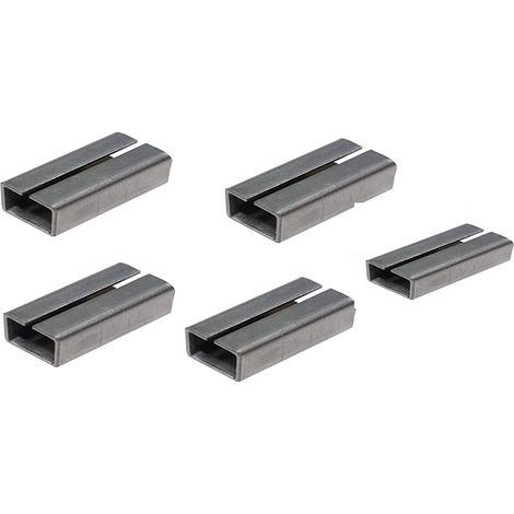 manchons de compensation en fer à insérer - Acier nu Longueur : 15 mm Manchon adaptateur pour équiper 7 8 Lot 5 métal serrures mortaise et porte Argenté