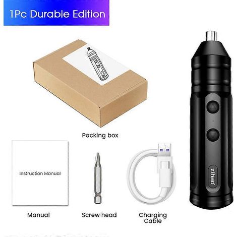 Mini tournevis électrique portable sans fil, alimenté par batterie au lithium, avec batterie rechargeable USB - outil de réparation de précision pour petits appareils électroménagers. (1/5)