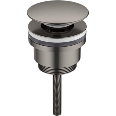 Bonde de lavabo universelle Click Clack, compatible avec les éviers avec ou sans trop-plein, bonde pop-up à bouton-poussoir\ (1/3)