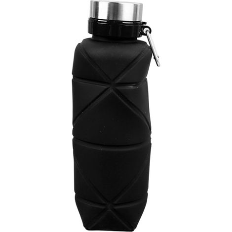 Zusammenfaltbare 700-ml-Wasserflasche aus lebensmittelechtem Silikon, weite Öffnung, mit Karabinerhaken für Sport und Reisen, BPA-frei, ideal für Kinder und Erwachsene. (1/5)